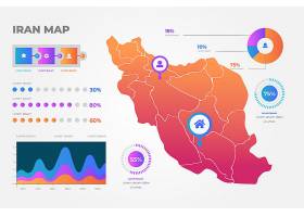 EPS矢量素材下载-梯度伊朗地图图形_1