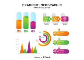 EPS矢量素材下载-梯度信息图元素集合_
