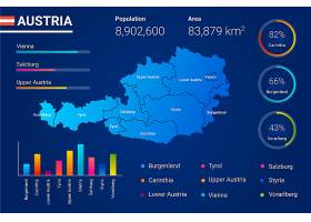EPS矢量素材下载-梯度奥地利地图信息图