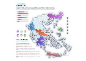 EPS矢量素材下载-梯度希腊地图信息图_
