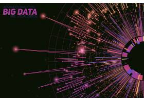 EPS矢量素材下载-抽象轮转大数据可视化