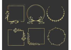 EPS矢量素材下载-套优雅的金色框架_1