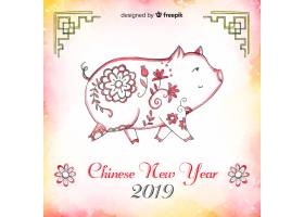 EPS矢量素材下载-中国新年2019年_