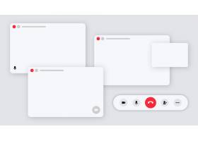 EPS矢量素材下载-视频会议应用白色背景